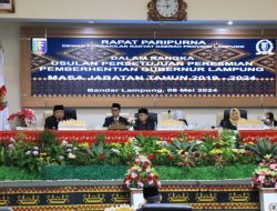 DPRD Lampung Gelar Paripurna Masa Jabatan Gubernur