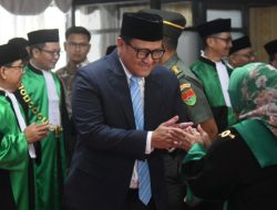 Giri Hadiri Wisuda Purna Bhakti Ketua Pengadilan Tinggi Agama Bandar Lampung